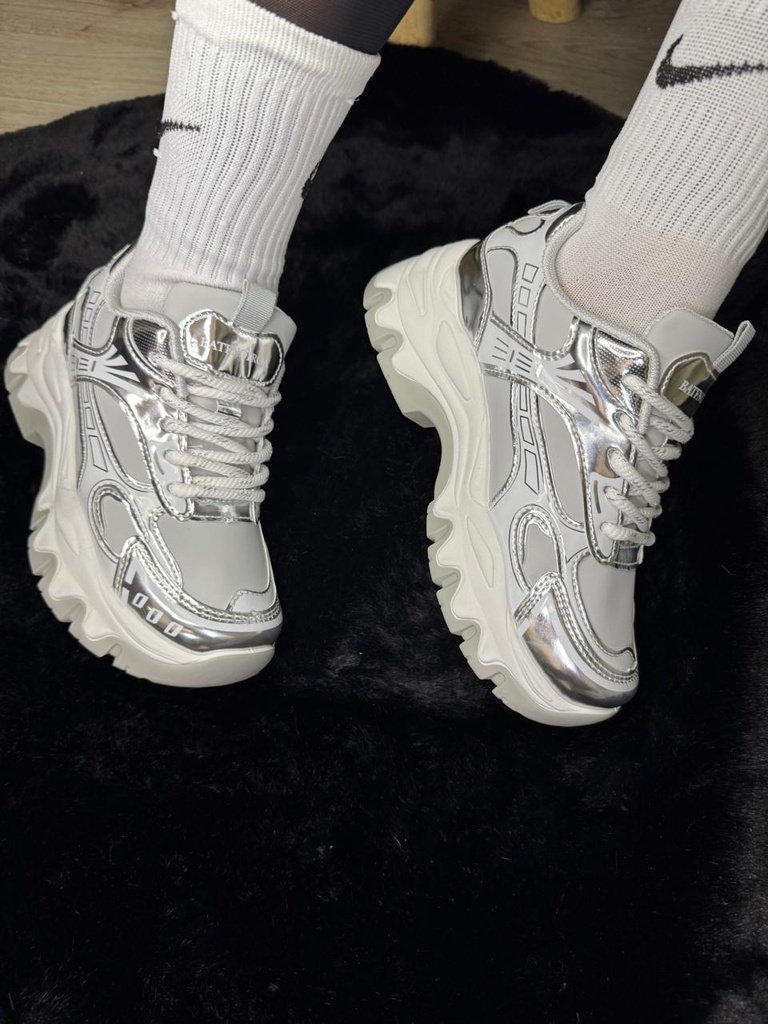 Tenis cuadritos silver