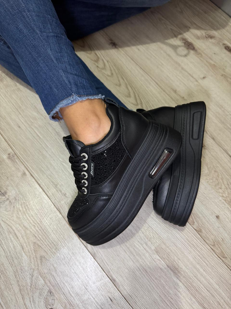 Tenis plataforma perlado