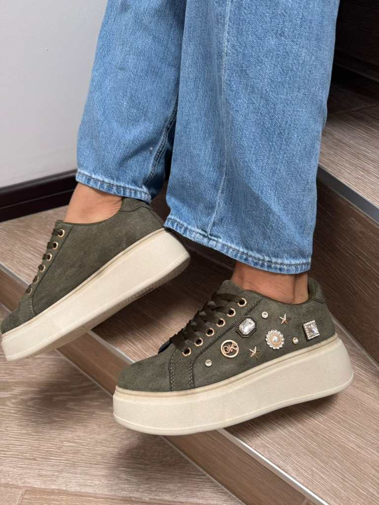 Tenis verde militar joyitas