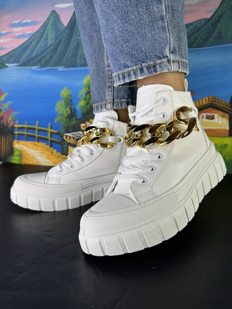 Tenis botín con cadena