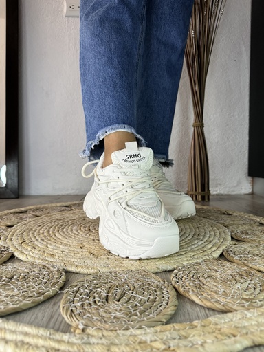 [Y16] Chunky blanco suela paneles