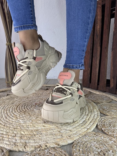 [Y088-1] Chunky Lacito khaki/café
