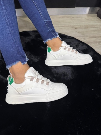 Tenis talón verde