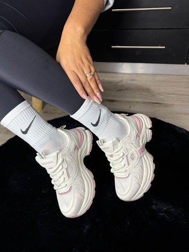 Tenis beige/rosa 8