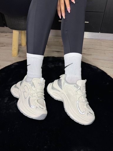 Tenis mariposa beige/gris