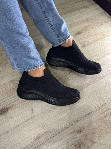 [CH-B389] Tenis calceta negro cheng chong