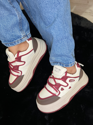 Tenis alto 2 corazones sport
