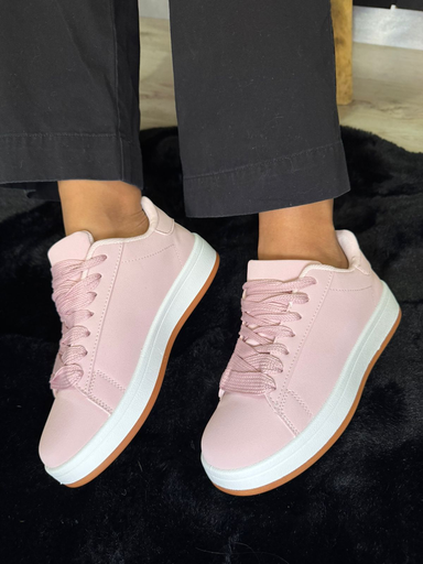 Tenis rosa suela goma