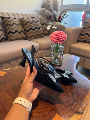 Tacon flor suela roja 