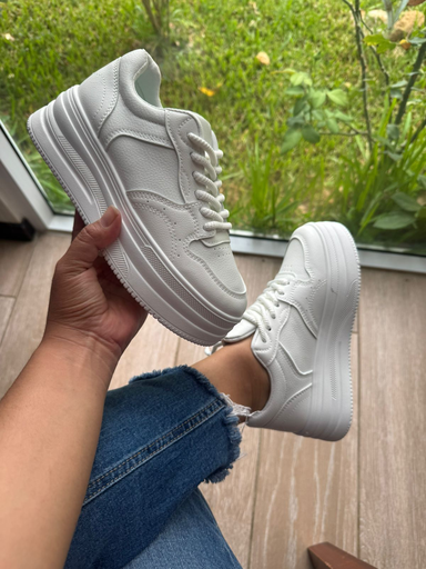 Tenis plataforma cinta lacito