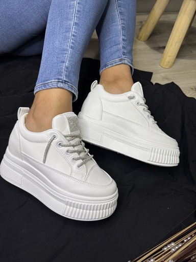 [WB-172] Tenis plataforma cinta brillante